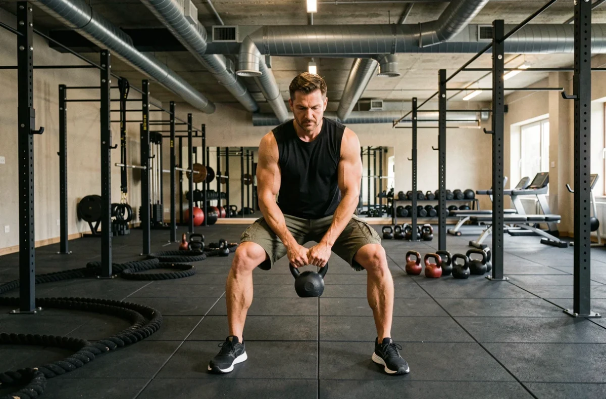 Zone de training fonctionnel de Fitness Park Chelles Terre Ciel avec kettlebells et structure de traction