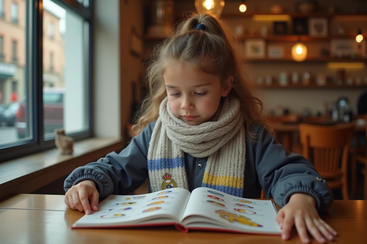 Jeune fille lisant un guide sur l