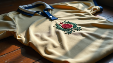 Maillot rugby vintage Angleterre sur table en bois